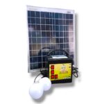 Saurally Portable Solar HomeKIT with 12V 7Ah Lithium Battery, 20W Solar Panel, Mobile Charging Port