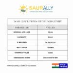 12V 54AH 650Wh Lithium Phosphate Battery Pack with BMS (4s9p) - Image 2